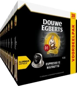 Douwe Egberts Espresso Ristretto (12) - 10 X 20 Koffiecups