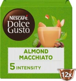 Nescafé Dolce Gusto Almond Macchiato Capsules - Vegan Koffie - 36 Koffiecups -Koffieserie Winkel 1126x1200