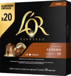L'OR Lungo Estremo (10) - 10 X 20 Koffiecups -Koffieserie Winkel 1128x1200 3