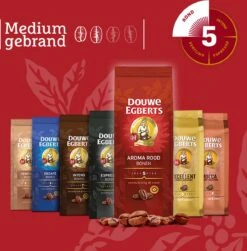 Douwe Egberts Aroma Rood Koffiebonen - 6 X 500 Gram -Koffieserie Winkel 1181x1200
