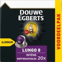 Douwe Egberts Lungo Intens Koffiecups - Intensiteit 8/12 - 10 X 20 Capsules 18 Douwe Egberts Lungo Intens Koffiecups - Intensiteit 8/12 - 10 X 20 Capsules -Koffieserie Winkel 1198x1200