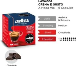 LAVAZZA A Modo Mio Crema E Gusto – 16 Cups -Koffieserie Winkel 1200x1043