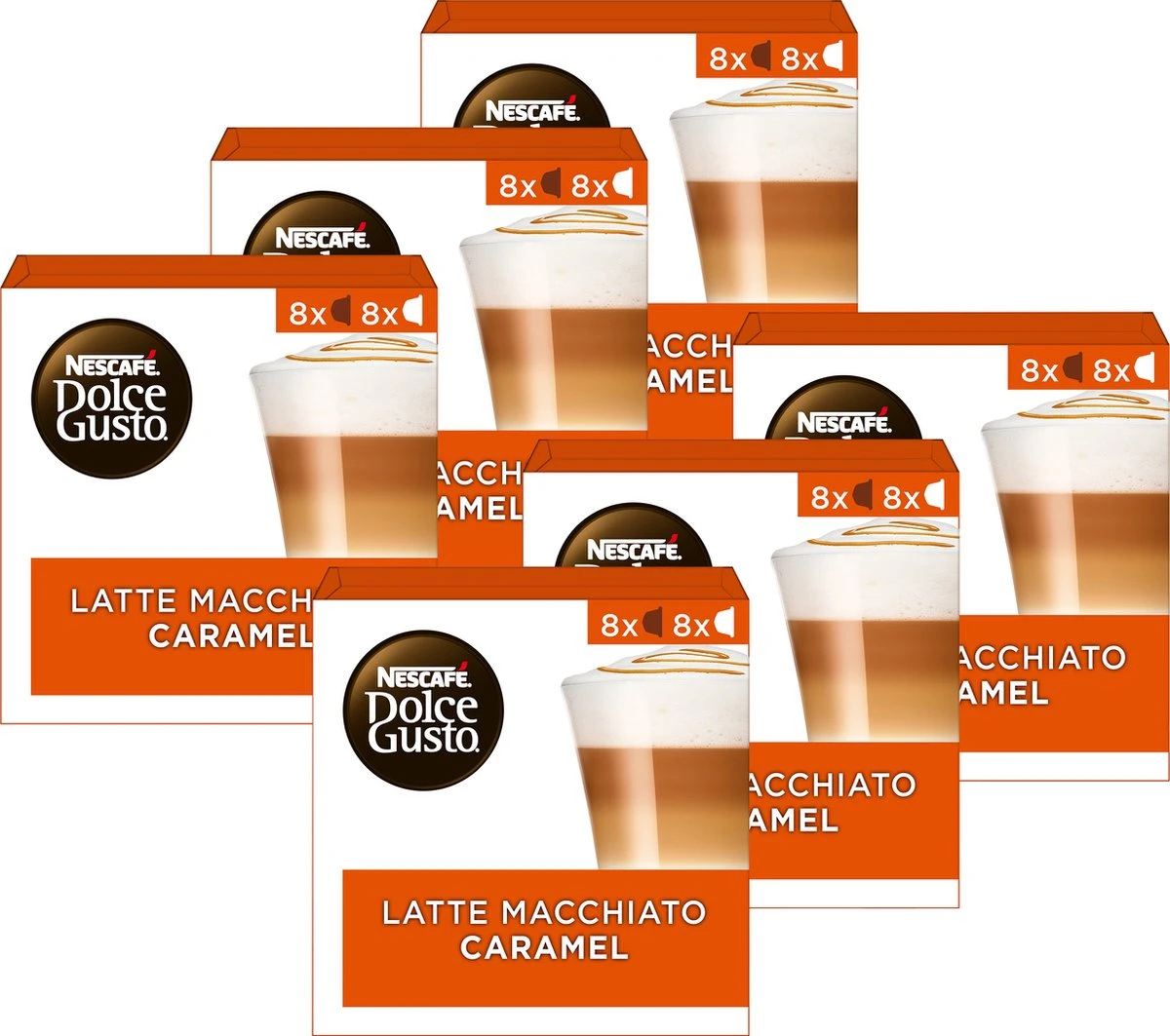 NESCAFÉ Dolce Gusto Latte Macchiato Caramel - 6 Doosjes à 16 Capsules 3 NESCAFÉ Dolce Gusto Latte Macchiato Caramel - 6 Doosjes à 16 Capsules
