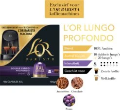 L'OR BARISTA XXL Lungo Profondo (8) - 5 X 10 Koffiecups -Koffieserie Winkel 1200x1107