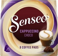 Senseo Cappuccino Choco Koffiepads - 2/9 Intensiteit - 4 X 8 Pads -Koffieserie Winkel 1200x1152