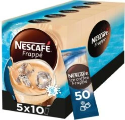 Nescafé Frappé Oploskoffie - 5 Doosjes à 10 Zakjes -Koffieserie Winkel 1200x1156