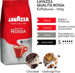 Lavazza Qualita Rossa Koffiebonen - 500 Gram X4 -Koffieserie Winkel 1200x1162