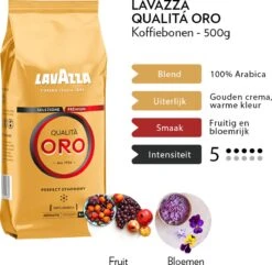 Lavazza Qualita Oro Koffiebonen - 500 Gram X4 -Koffieserie Winkel 1200x1170 2