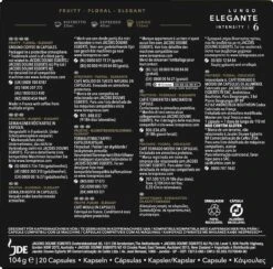 L'OR Lungo Elegante Koffiecups - Intensiteit 6/12 - 10 X 20 Capsules 15 L'OR Lungo Elegante Koffiecups - Intensiteit 6/12 - 10 X 20 Capsules -Koffieserie Winkel 1200x1186 6