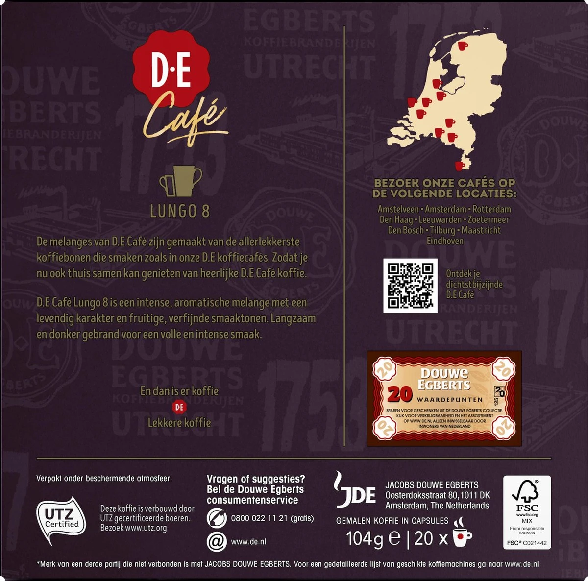 Douwe Egberts D.E Café Lungo Koffiecups - Intesiteit 8/12 - 10 X 20 Capsules 5 Douwe Egberts D.E Café Lungo Koffiecups - Intesiteit 8/12 - 10 X 20 Capsules - Afbeelding 3