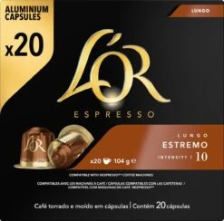 L'OR Lungo Estremo (10) - 10 X 20 Koffiecups -Koffieserie Winkel 1200x1187 4