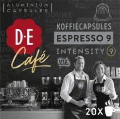 Douwe Egberts D.E Café Espresso Koffiecups - Intensiteit 9/12 - 10 X 20 Capsules -Koffieserie Winkel 1200x1190 1