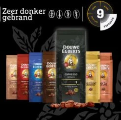 Douwe Egberts Espresso Koffiebonen - 4 X 1000 Gram - Extra Grote Verpakking -Koffieserie Winkel 1200x1191 2