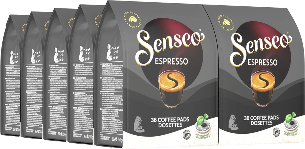 Senseo Espresso Koffiepads - 9/9 Intensiteit - 10 X 36 Pads