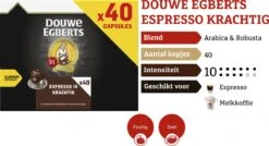 Douwe Egberts Espresso Krachtig (10) - 5 X 40 Koffiecups 16 Douwe Egberts Espresso Krachtig (10) - 5 X 40 Koffiecups -Koffieserie Winkel 1200x653