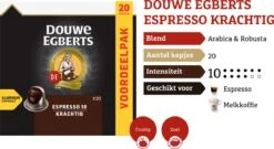 Douwe Egberts Espresso Krachtig Koffiecups - Intensiteit 10/12 - 10 X 20 Capsules -Koffieserie Winkel 1200x654