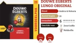 Douwe Egberts Lungo Original Koffiecups - Intensiteit 6/12 - 10 X 20 Capsules 14 Douwe Egberts Lungo Original Koffiecups - Intensiteit 6/12 - 10 X 20 Capsules -Koffieserie Winkel 1200x674