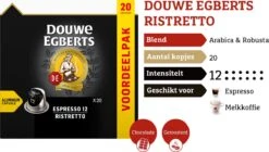 Douwe Egberts Espresso Ristretto (12) - 10 X 20 Koffiecups -Koffieserie Winkel 1200x681 1