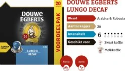 Douwe Egberts Lungo Decaf (6) - 10 X 20 Koffiecups -Koffieserie Winkel 1200x681