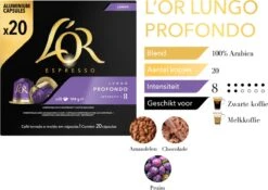 L'OR Lungo Profondo Koffiecups - Intensiteit 8/12 - 10 X 20 Capsules 18 L'OR Lungo Profondo Koffiecups - Intensiteit 8/12 - 10 X 20 Capsules -Koffieserie Winkel 1200x852