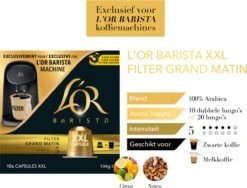 L'OR BARISTA XXL Filter Grand Matin (5) - 5 X 10 Koffiecups -Koffieserie Winkel 1200x913