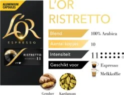 L'OR Espresso Ristretto (11) - 10 X 10 Koffiecups -Koffieserie Winkel 1200x921