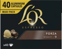 L'OR Espresso Forza Koffiecups - Intensiteit 9/12 - 4 X 40 Capsules -Koffieserie Winkel 1200x942 1