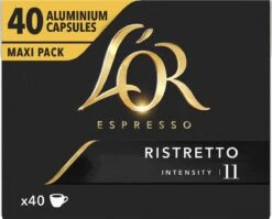 L'OR Espresso Ristretto Koffiecups - Intensiteit 11/12 - 4 X 40 Capsules -Koffieserie Winkel 1200x966 3
