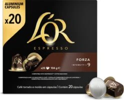 L'OR Espresso Forza Koffiecups - Intensiteit 9/12 - 10 X 20 Capsules -Koffieserie Winkel 1200x968