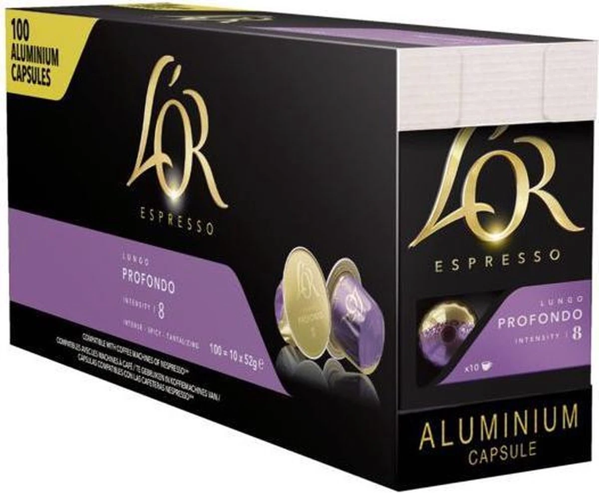 L'Or Espresso Profondo Koffiecups - 10 X 10 Stuks 6 L'Or Espresso Profondo Koffiecups - 10 X 10 Stuks - Afbeelding 5