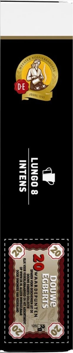 Douwe Egberts Lungo Intens Koffiecups - Intensiteit 8/12 - 10 X 20 Capsules 20 Douwe Egberts Lungo Intens Koffiecups - Intensiteit 8/12 - 10 X 20 Capsules -Koffieserie Winkel 249x1200 1