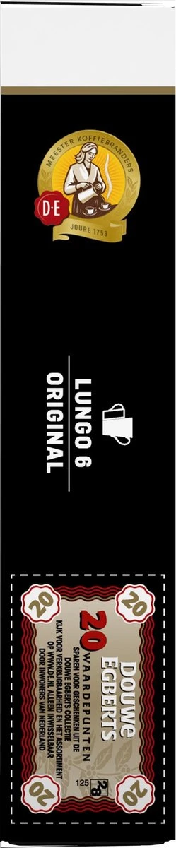 Douwe Egberts Lungo Original Koffiecups - Intensiteit 6/12 - 10 X 20 Capsules 10 Douwe Egberts Lungo Original Koffiecups - Intensiteit 6/12 - 10 X 20 Capsules - Afbeelding 8