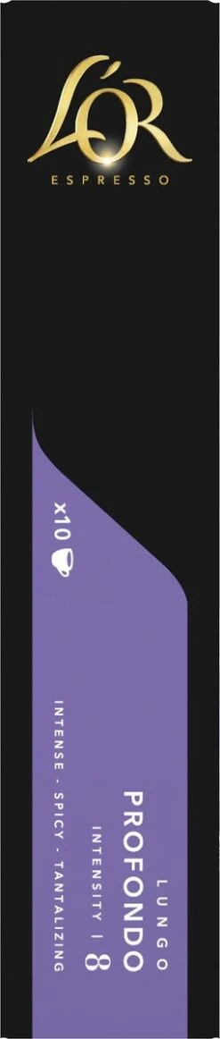 L'OR Lungo Profondo Koffiecups - Intensiteit 8/12 - 10 X 10 Capsules 16 L'OR Lungo Profondo Koffiecups - Intensiteit 8/12 - 10 X 10 Capsules -Koffieserie Winkel 255x1200 13