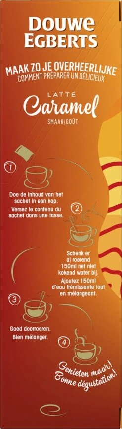 Douwe Egberts Verwenkoffie Latte Caramel Oploskoffie - 5 X 8 Zakjes -Koffieserie Winkel 343x1200 6