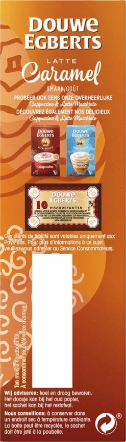 Douwe Egberts Verwenkoffie Latte Caramel Oploskoffie - 5 X 8 Zakjes -Koffieserie Winkel 343x1200 7