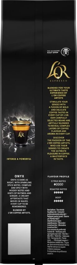 L'OR Espresso Onyx Koffiebonen (12) - 4 X 500 Gram -Koffieserie Winkel 349x1200