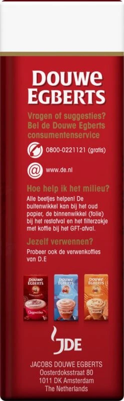 Douwe Egberts Aroma Rood Filterkoffie - 24 X 250 Gram -Koffieserie Winkel 373x1200 1