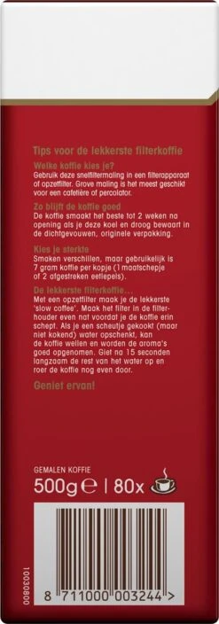 Douwe Egberts Aroma Rood Filterkoffie - 15 X 500 Gram -Koffieserie Winkel 421x1200 2