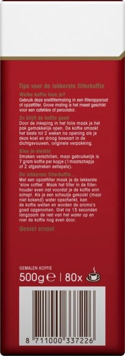 Douwe Egberts Aroma Rood Donker Filterkoffie - 6 X 500 Gram -Koffieserie Winkel 421x1200 5