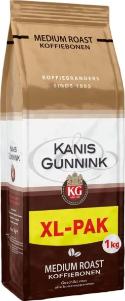 Kanis & Gunnink Medium Roast Koffiebonen - 4 X 1000 Gram - Voordeelverpakking -Koffieserie Winkel 497x1200