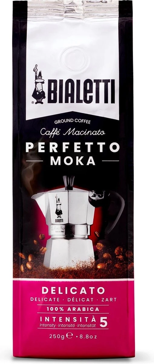 Bialetti Perfetto Moka Delicato Gemalen Koffie - 250 Gram