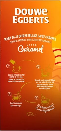 Douwe Egberts Verwenkoffie Latte Caramel Oploskoffie - 5 X 8 Zakjes -Koffieserie Winkel 559x1200 2