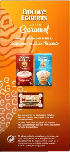 Douwe Egberts Verwenkoffie Latte Caramel Oploskoffie - 5 X 8 Zakjes -Koffieserie Winkel 560x1200 3