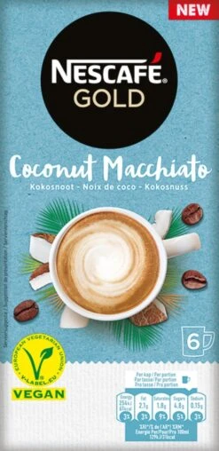 Nescafé Gold Coconut Macchiato Oploskoffie - 6 Doosjes à 6 Zakjes -Koffieserie Winkel 583x1200 1