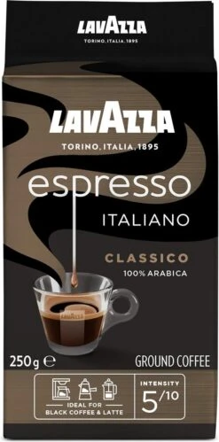Lavazza Espresso Italiano Classico Gemalen / Filterkoffie - 8 X 250 Gram -Koffieserie Winkel 594x1200