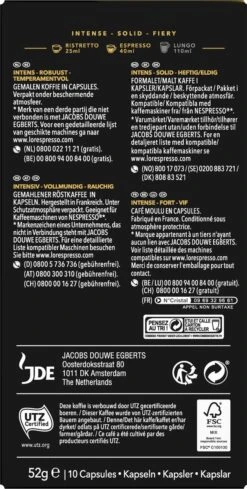 L'OR Espresso Forza Koffiecups - Intensiteit 9/12 - 10 X 10 Capsules -Koffieserie Winkel 606x1200 8