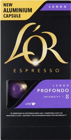 L'OR Lungo Profondo Koffiecups - Intensiteit 8/12 - 10 X 10 Capsules 24 L'OR Lungo Profondo Koffiecups - Intensiteit 8/12 - 10 X 10 Capsules -Koffieserie Winkel 608x1200 1