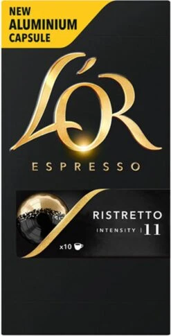 L'OR Espresso Ristretto (11) - 10 X 10 Koffiecups -Koffieserie Winkel 611x1200