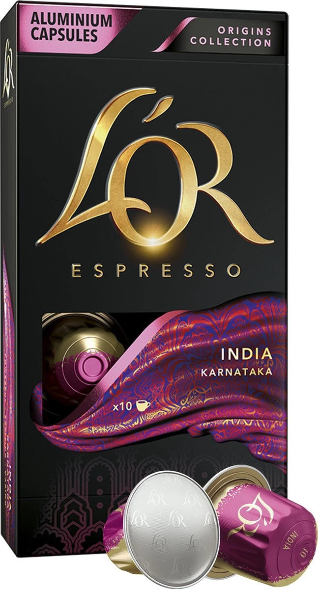 L'OR Espresso Origins India (10) - 10 X 10 Koffiecups 5 L'OR Espresso Origins India (10) - 10 X 10 Koffiecups - Afbeelding 3