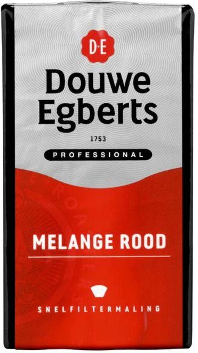 Koffie Douwe Egberts Snelfiltermaling Melange Rood 500gr - 6 Stuks 4 Koffie Douwe Egberts Snelfiltermaling Melange Rood 500gr - 6 Stuks - Afbeelding 2